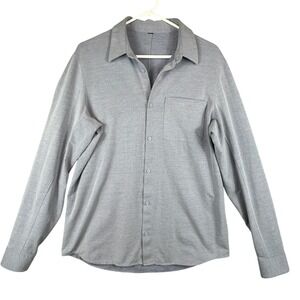 Lululemon Shirt Men's L Light Blue Commission Shirt Long Sleeve Button‎ Down